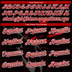 Custom Name and Number Authentic Baseball Jersey - Personalized Black Red-White 3D Lightning Design Personalized Black Red-White