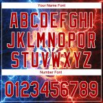 Custom Name and Number Baseball Jersey with Lightning Flame Dart Board 3D Pattern Black Red-White Design Personalized Black