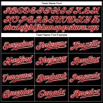 Customizable Multicolor Baseball Jersey with 3D Black Red-White Design - Team Name & Number Personalization Available Personalized