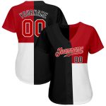 Customizable Multicolor Baseball Jersey with 3D Black Red-White Design - Team Name & Number Personalization Available Personalized