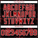 Custom Name Number Authentic 3D Pattern Navigation Compass Baseball Jersey - Personalized Black Red-White Design Personalized