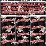 Custom Name and Number 3D Skull T-Shirt - Black Red White Fashion Performance Tee Personalized Black Red-White 3D Skull Fashion