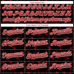 Personalized 3D Star Lines Baseball Jersey in Black, Red, and White Personalized Black Red-White 3D Star Lines Baseball Jersey
