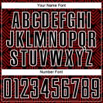 Personalized Abstract Geometric Soccer Jersey - Black Red-White Sublimation Uniform Personalized Black Red-White Abstract