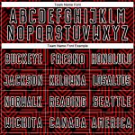 Personalized Abstract Geometric Soccer Jersey - Black Red-White Sublimation Uniform Personalized Black Red-White Abstract