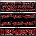 Custom Name and Number Authentic Basketball Shorts for Team - Personalized Black Red-White设计 Personalized Black Red-White
