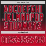 Custom Name Number Basketball Jersey - Personalized Black Red-White Authentic Fade Fashion Team Jersey Personalized Black