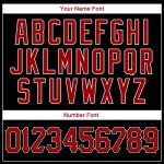 Custom Name Number Personalized Black Red White Softball Jersey Authentic Personalized Black Red-White Authentic Softball