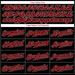 Custom Name Number Personalized Black Red White Softball Jersey Authentic Personalized Black Red-White Authentic Softball