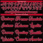 Personalized Authentic Basketball Jersey - Black Red White Throwback Design Personalized Black Red-White Authentic Throwback