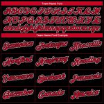 Customizable Black Red-White Basketball Jersey with Team Name and Number - Authentic Throwback Style Personalized Black Red-White