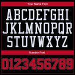 Personalized Authentic Basketball Jersey - Black Red White Throwback Design Personalized Black Red-White Authentic Throwback