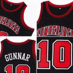 Personalized Authentic Basketball Jersey - Black Red White Throwback Design Personalized Black Red-White Authentic Throwback