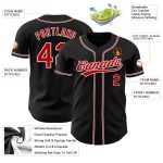 Personalized Baseball Jersey Red Black 34 for Men and Women - Customizable Sports Apparel Personalized Black Red-White Baseball