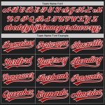 Personalized Baseball Jersey Red Black 34 for Men and Women - Customizable Sports Apparel Personalized Black Red-White Baseball