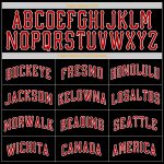 Personalized Black Red White Baseball Jersey for Men - Custom Team Sportswear Personalized Black Red-White Baseball Jersey