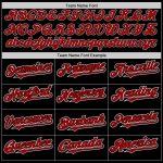Custom Black Red-White Baseball Jersey for Men Women Kids - Personalized Design, Size 36 Personalized Black Red-White Baseball