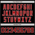 Custom Black Red-White Baseball Jersey for Men Women Kids - Personalized Design, Size 36 Personalized Black Red-White Baseball