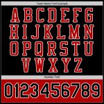 Personalized Varsity Letterman Jacket Black Red White Two Tone Full-Snap Bomber Personalized Black Red-White Bomber Full-Snap