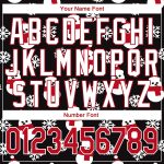 Custom Name and Number Personalized 3D Authentic Baseball Jersey - Black Red-White Christmas Design Personalized Black Red-White