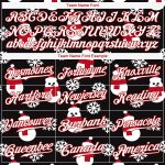 Custom Name and Number Personalized 3D Authentic Baseball Jersey - Black Red-White Christmas Design Personalized Black Red-White