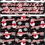 Personalized Christmas 3D Performance T-Shirt with Custom Team Name & Number - Black Red White Personalized Black Red-White