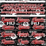 Personalized Christmas Santa Claus 3D Hockey Lace Neck Jersey - Black Red White 47 Personalized Black Red-White Christmas