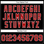 Custom Name Number Personalized Western Plaid Bomber Varsity Jacket Black Red-White 3D Pattern Full-Snap Team Apparel Personalized