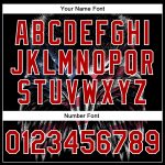 Custom Eagle 3D Pattern Bomber Jacket with American Flag - Personalized Black Red-White Varsity Letterman with Name and Number