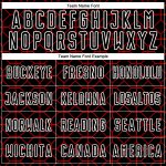 Custom Name Number Soccer Jersey - Personalized Black Red White Geometric Sublimation Uniform Personalized Black Red-White