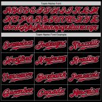 Personalized Black Red White Gradient Baseball Jersey - Trendy Fashion Sportswear Personalized Black Red-White Gradient Fashion