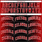 Personalized Black Red White City Edition Basketball Jersey - Halftone Design Personalized Black Red-White Halftone City