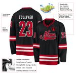 Personalized Black Red White Hockey Jersey - Custom Team Sports Apparel Personalized Black Red-White Hockey Jersey 2