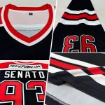 Personalized Red Black Hockey Jersey for Men Women Kids - Customizable Team Apparel Personalized Black Red-White Hockey Jersey