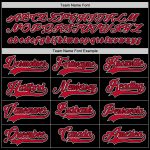 Custom Personalized Black Red and White Hockey Jersey for Fans Personalized Black Red-White Hockey Jersey