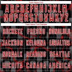 Custom Name and Number Personalized Soccer Jersey - Black Red-White Lightning Uniform Personalized Black Red-White Lightning