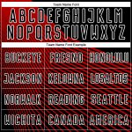 Personalized Soccer Uniform Jersey - Black Red-White Lines, Custom Sublimation Design, Size 3 Personalized Black Red-White