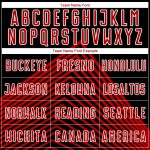 Personalized Soccer Uniform Jersey in Black Red-White Lines - Custom Design 4 Personalized Black Red-White Lines Sublimation