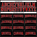 Custom Name & Number Long Sleeve Performance T-Shirt - Personalized Black Red-White Team Apparel Personalized Black Red-White