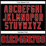 Custom Name & Number Long Sleeve Performance T-Shirt - Personalized Black Red-White Team Apparel Personalized Black Red-White