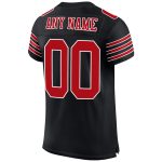 Custom Personalized Black Red White Mesh Football Jersey Authentic Personalized Black Red-White Mesh Authentic Football Jersey