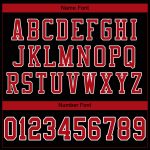 Custom Personalized Black Red White Mesh Football Jersey Authentic Personalized Black Red-White Mesh Authentic Football Jersey