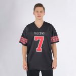 Custom Personalized Black Red White Mesh Football Jersey Authentic Personalized Black Red-White Mesh Authentic Football Jersey