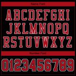 Custom Black Red-White Mesh Football Jersey - Personalized Sports Apparel Personalized Black Red-White Mesh Football Jersey