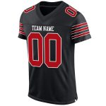 Customizable Black and Red Mesh Football Jersey for Adult Teams 2 Personalized Black Red-White Mesh Football Jersey 2