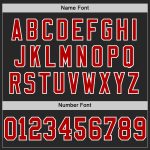Personalized Black Red White Throwback Football Jersey for Men 2 Personalized Black Red-White Mesh Throwback Football Jersey