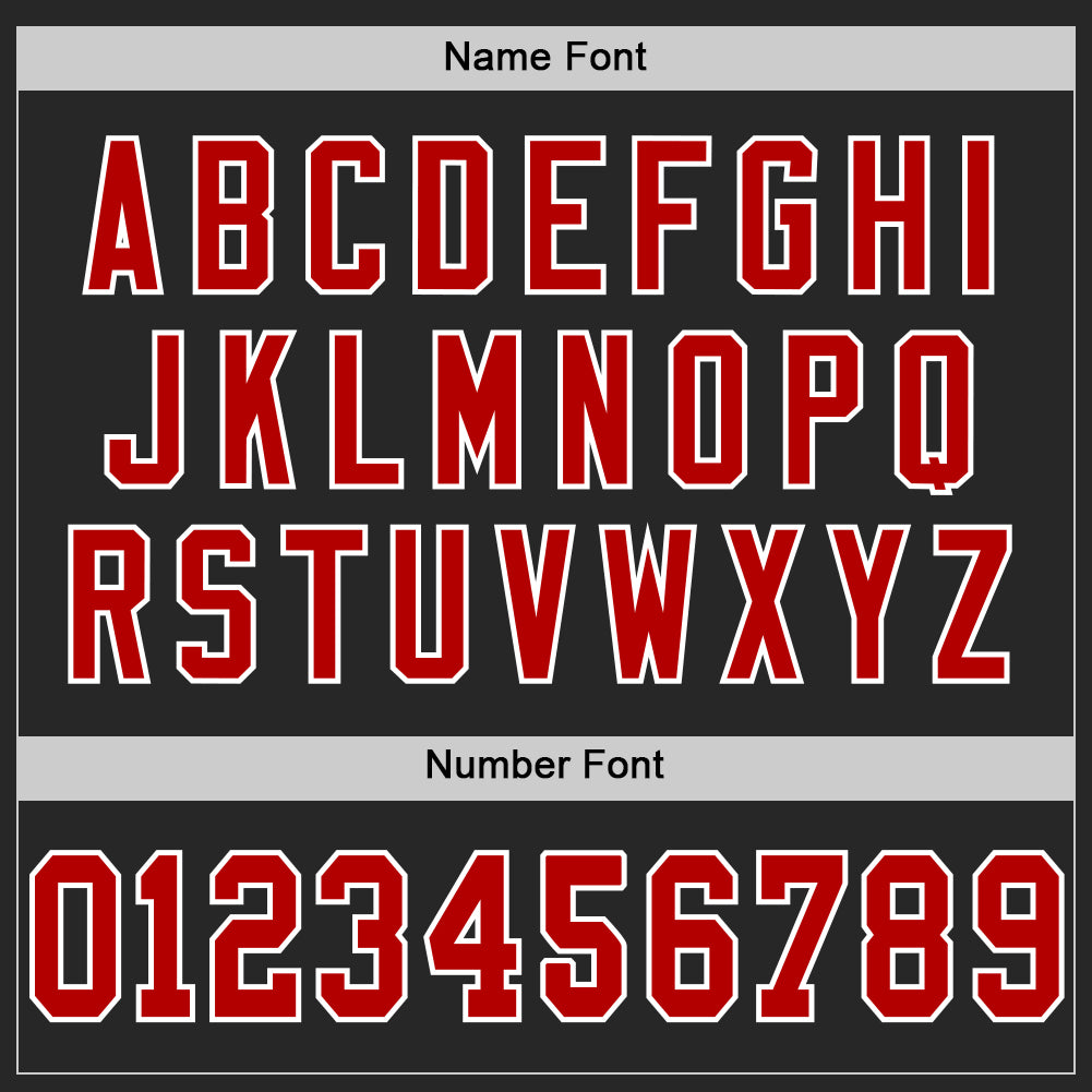 Personalized Black Red White Throwback Football Jersey for Men 2 Personalized Black Red-White Mesh Throwback Football Jersey - Image 4