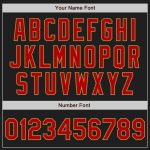 Personalized Fashion Baseball Jersey in Black Red White and Old Gold Personalized Black Red White-Old Gold Split Fashion