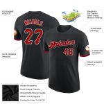 Personalized Performance T-Shirt in Black Red-White for Men and Women Personalized Black Red-White Performance T-Shirt 2