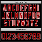 Personalized Performance T-Shirt in Black Red-White - Custom Sports Tee for Men Women Personalized Black Red-White Performance